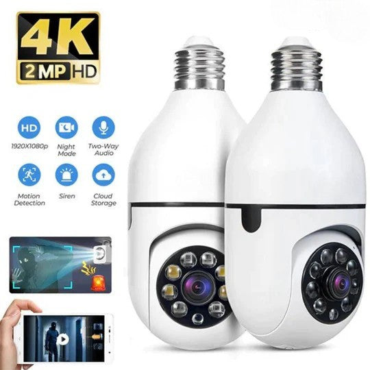 Wireless Security 360° Bulb Camera - Smart WiFi CCTV Camera